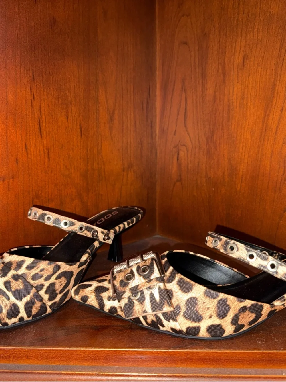 Fashion Nova Bale Hardware Kitten Heel Pumps - Leopard - Picture 7 of 9